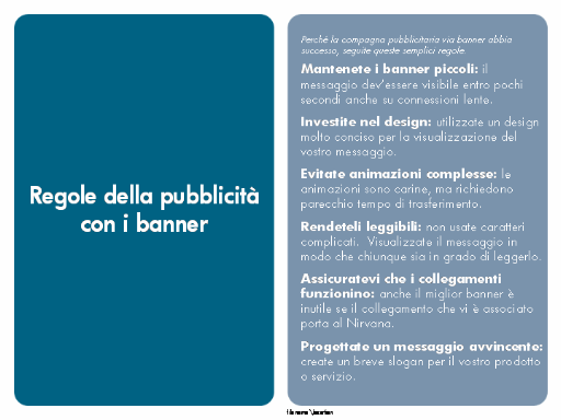 Regole della pubblicità con i banner Regole della pubblicità con i banner