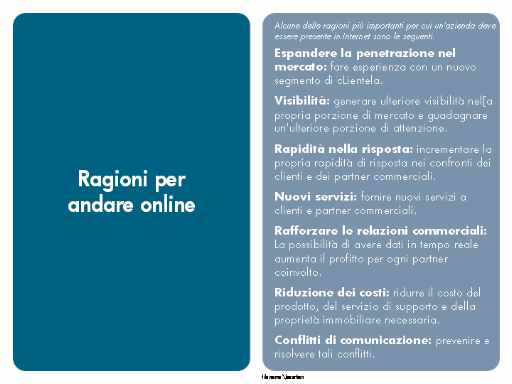 Ragioni per andare online Ragioni per andare online