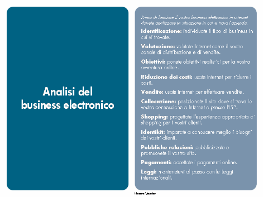 Analisi del business electronico Analisi del business electronico